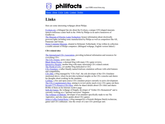links screenshot