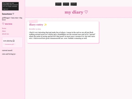 diary screenshot