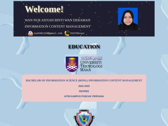 resume/education screenshot