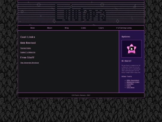 links screenshot