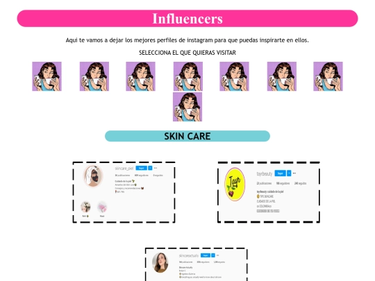 MAQUILLAJE/influencer screenshot