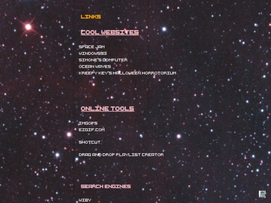 links screenshot
