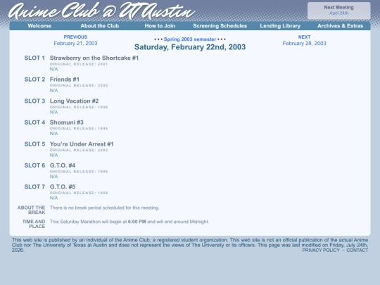 schedule/20030222 screenshot