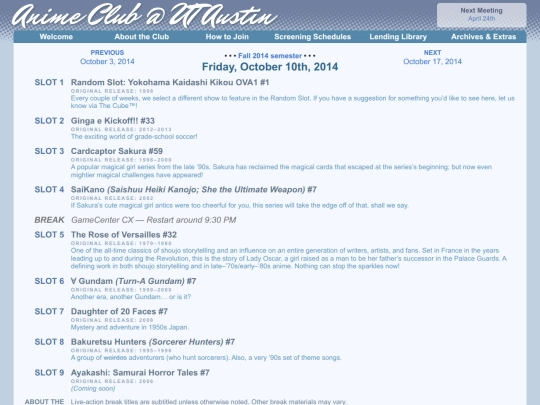schedule/20141010 screenshot