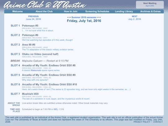 schedule/20160701 screenshot