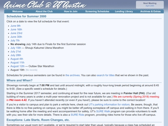 semester/2000/summer screenshot