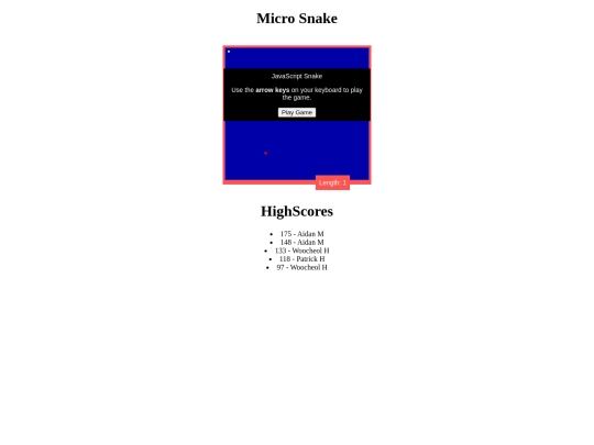 microsnake screenshot