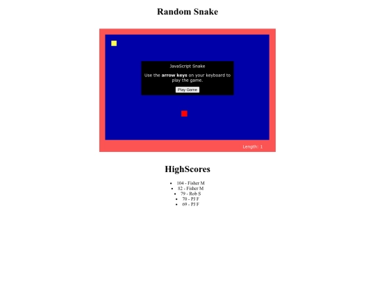 randomsnake screenshot