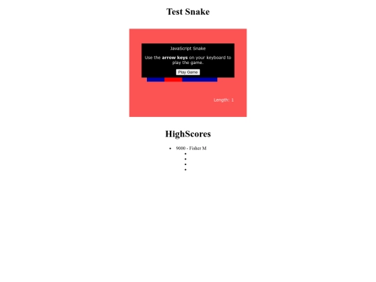 testsnake screenshot