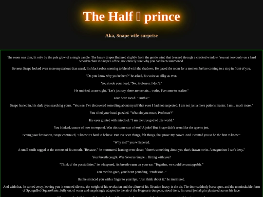 ThehalfBprince screenshot