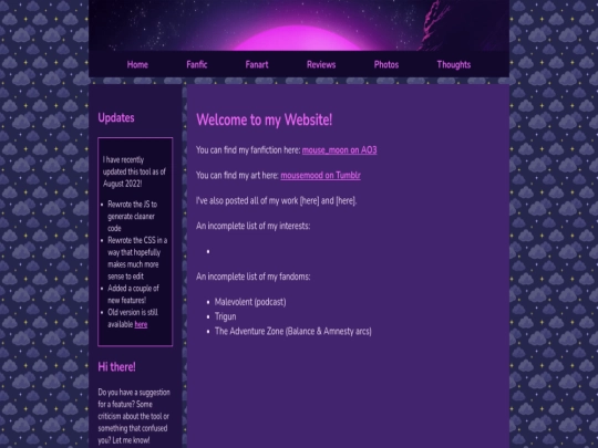 index screenshot