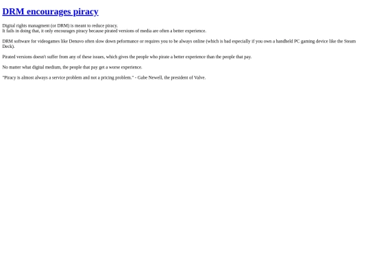 pages/blog/drmencouragespiracy screenshot