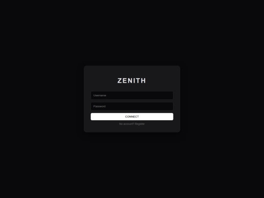 App/messenger/zenith/admin screenshot