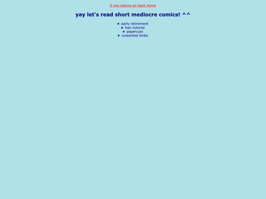 comics page screenshot