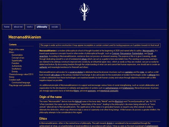 philosophy screenshot