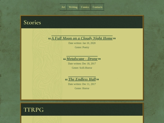 writing screenshot