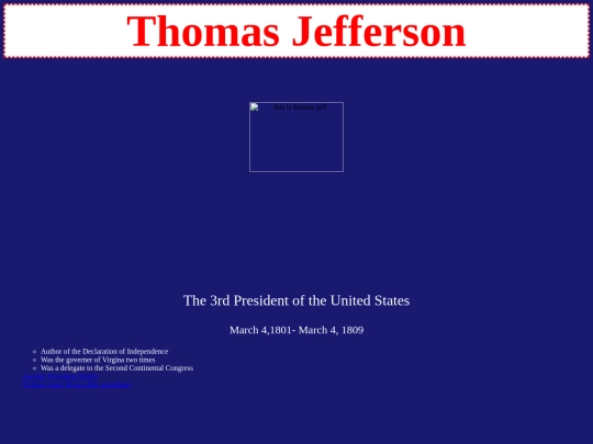 presidentprofileminiproject screenshot