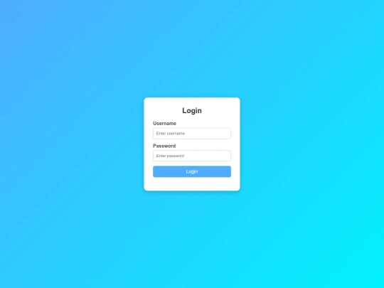 login screenshot