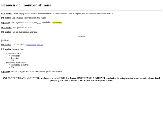 interface/Examenes/examenHtmlBasico screenshot