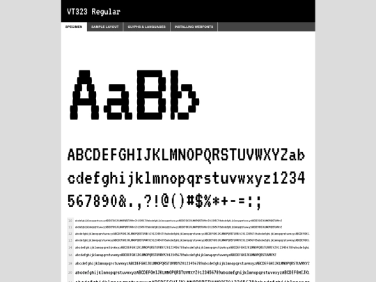 css/font/vt323-regular-demo screenshot