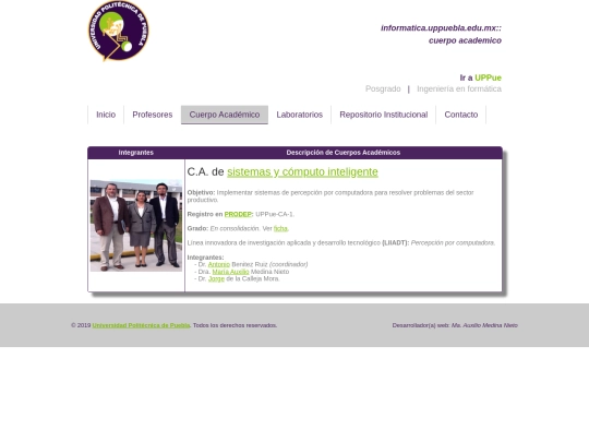 informaticaUPP_v2/cuerposAcademicos screenshot