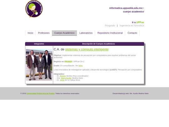 informaticaUPP_v3/cuerposAcademicos screenshot
