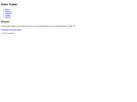 resume screenshot
