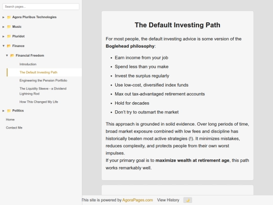 finance/financial-freedom/the-default-investing-path screenshot
