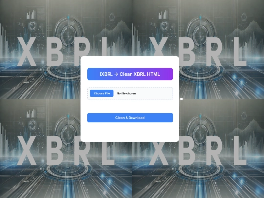 iXBRL -> XBRL Converter/xbrl-remove screenshot
