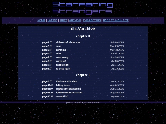 starfaringstrangers/archive screenshot
