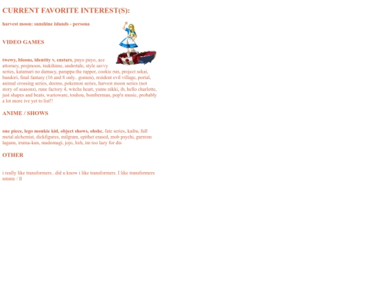 interests screenshot