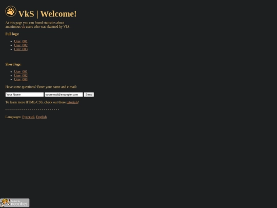 index screenshot