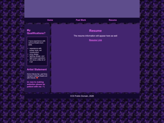 Resume screenshot