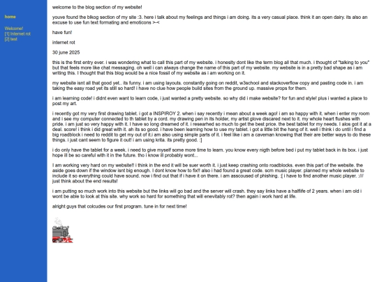 blogz screenshot