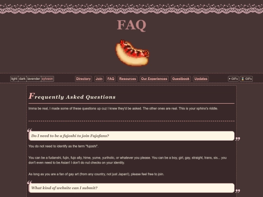 faq screenshot