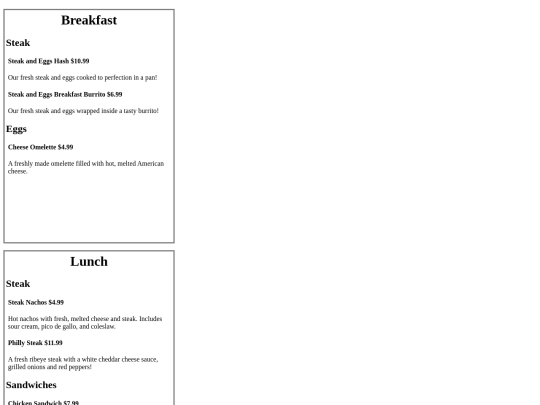 table screenshot