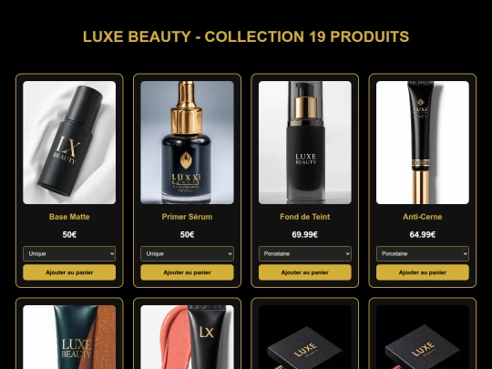 produits screenshot