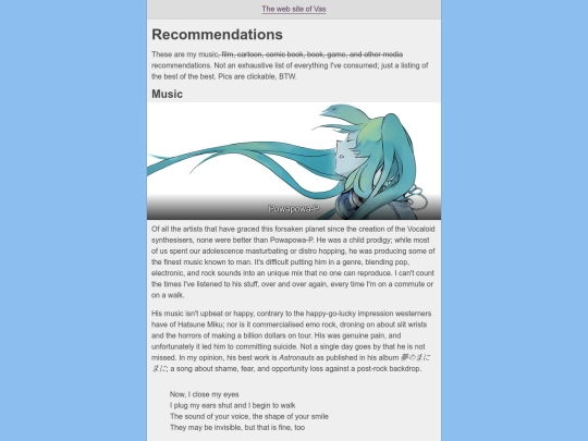 recommendations screenshot