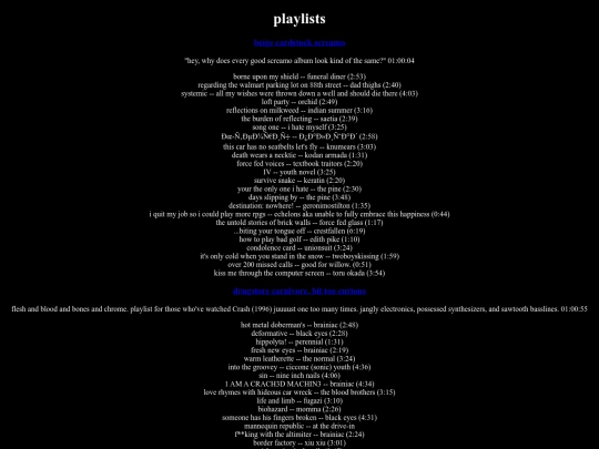 playlists screenshot