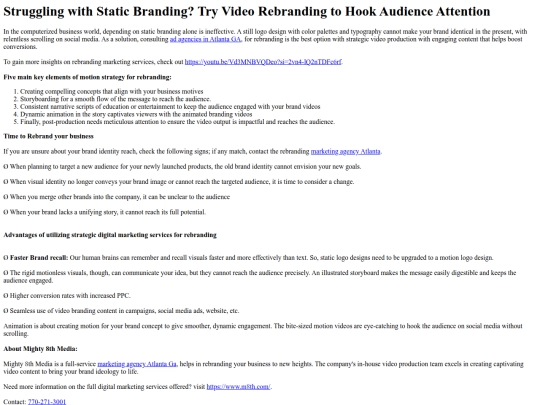StrugglingwithStaticBrandingTryVideoRebrandingtoHookAudienceAttention screenshot