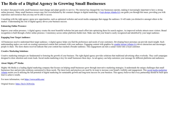 TheRoleofaDigitalAgencyinGrowingSmallBusinesses screenshot