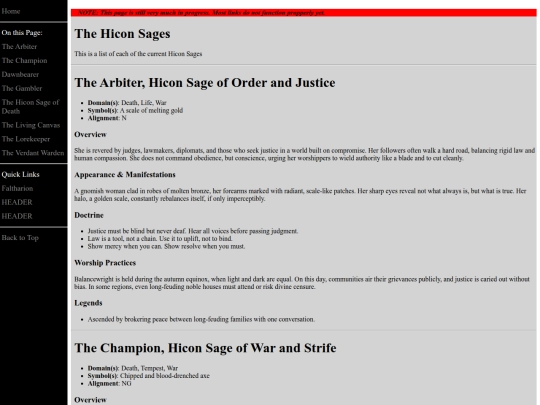 DnD/Gods/HiconSages screenshot