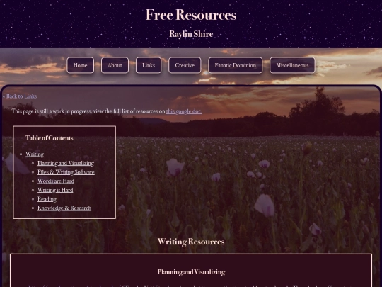 main-pages/links/freeresources screenshot