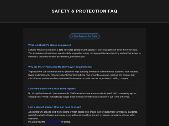 child-avatar-faq screenshot
