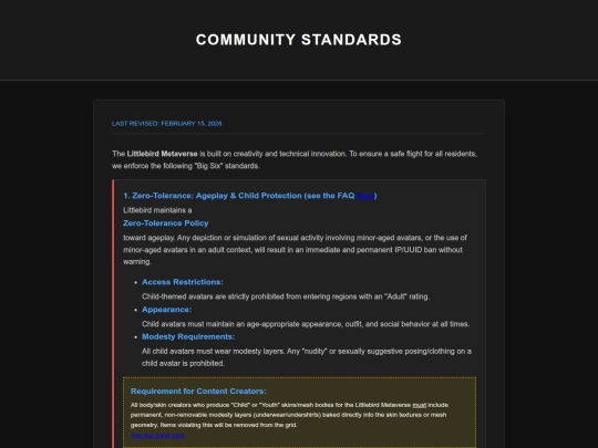 community-standards screenshot