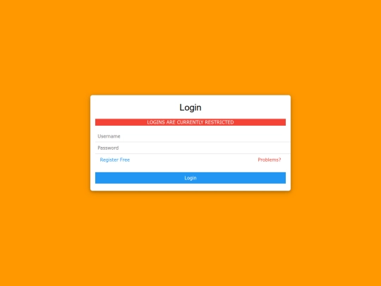 maintenance/tests/login screenshot