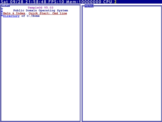 maintenance/tests/templeos screenshot