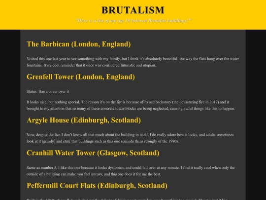 brutalism screenshot
