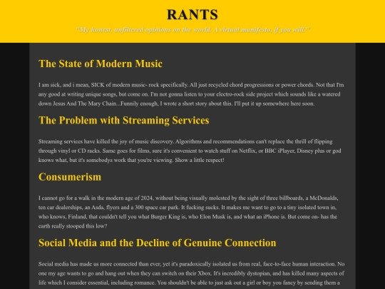 rants screenshot