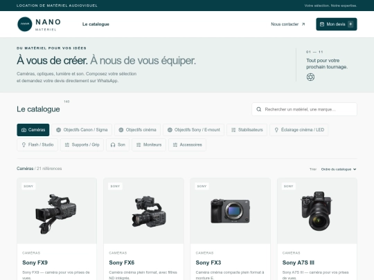 categorie-cameras screenshot
